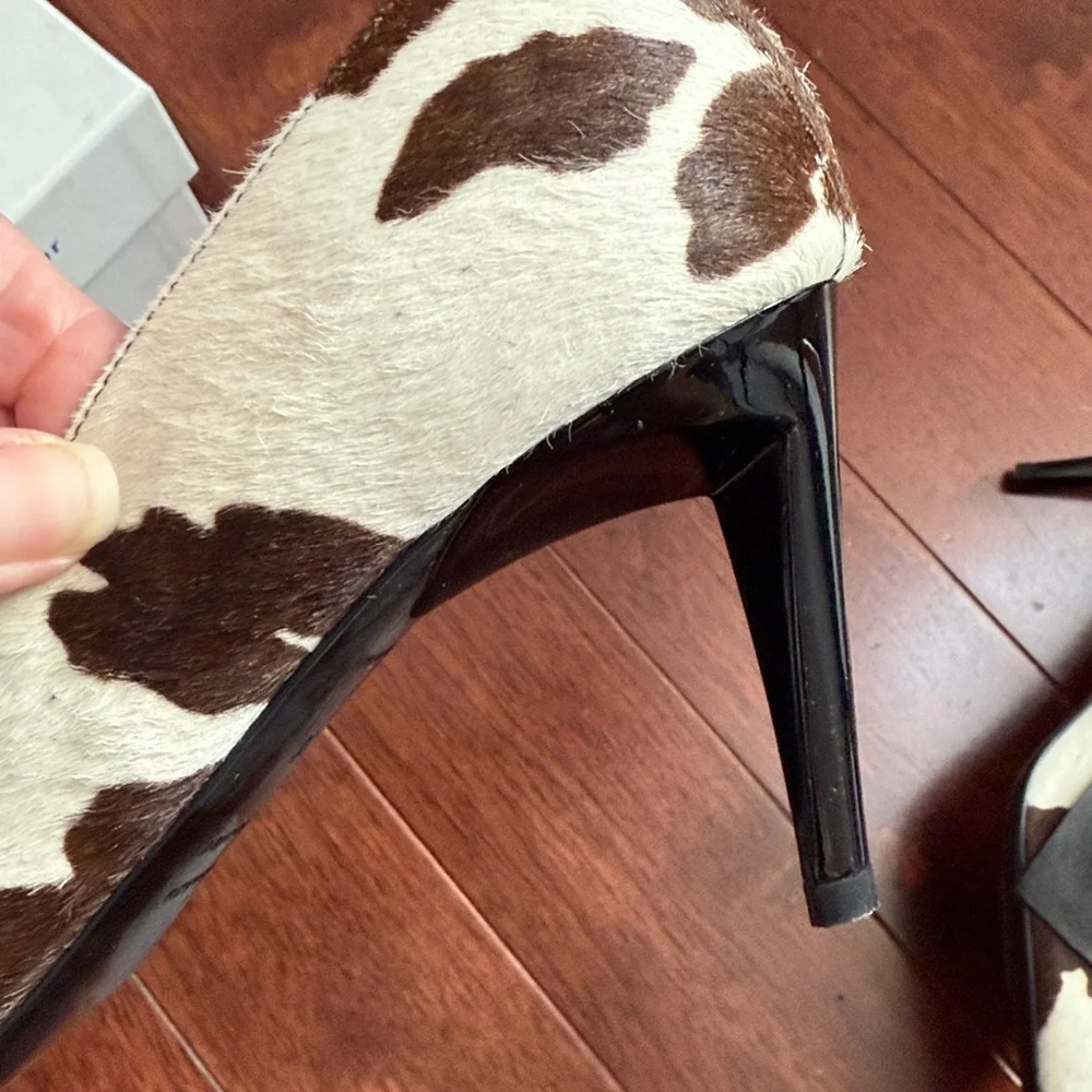 NIB Proenza Schouler Italy Toscana Pony Hair Rotterdam Leather Bow Heels - Picture 5 of 9